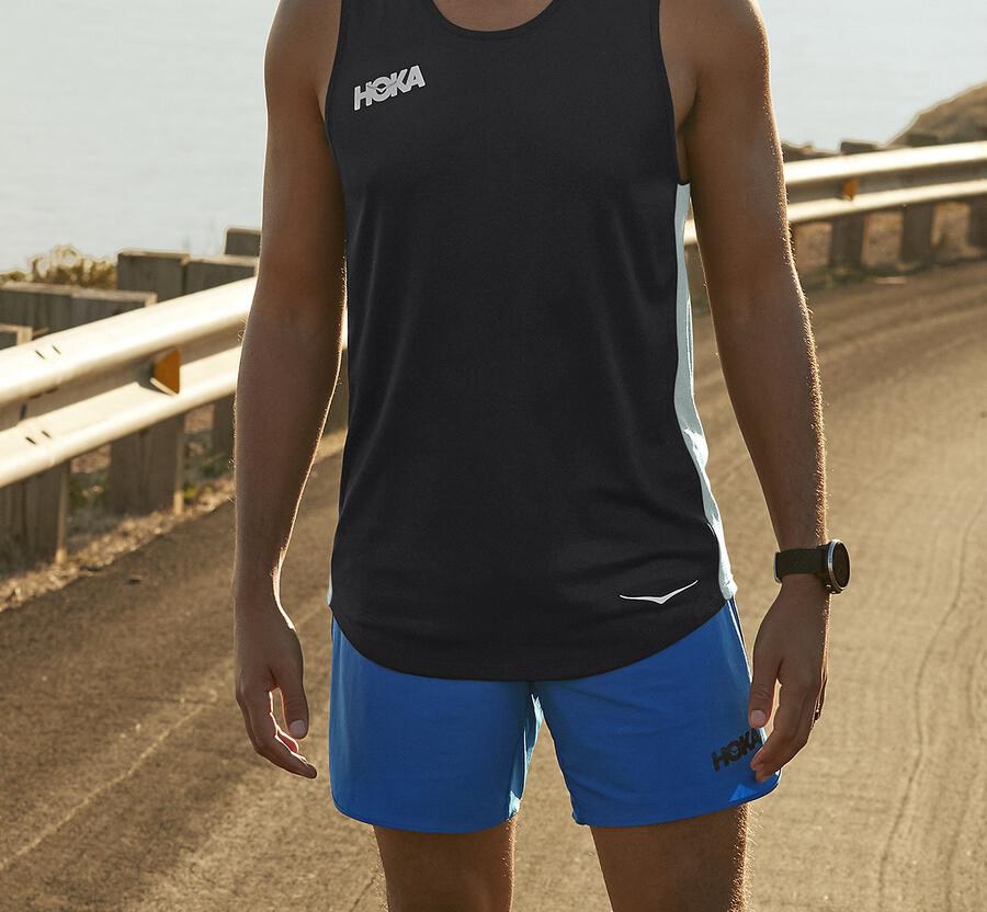 Hoka Australia One One Performance - Mens Shorts Blue - WMETL-8967